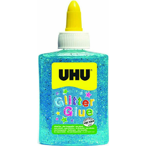 ΚΟΛΛΑ UHU GLITTER ΜΠΛΕ ΓΙΑ ΧΕΙΡΟΤΕΧΝΙΕΣ 90GR