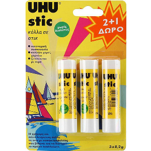 ΚΟΛΛΑ UHU STIC 8.2GR 2 +1 ΔΩΡΟ