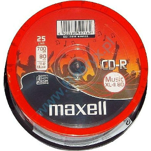 CD-R MUSIC XL-II MAXELL, 700MB, 80 MIN, 25
