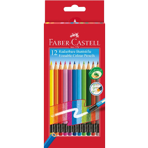 FABER-CASTELL ERASABLE COLOUR PENCILS WALLET OF 12ΤΕΜ