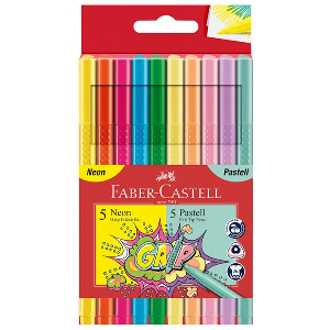 FABER-CASTELL FELT TIP PENS GRIP 10ΤΕΜ
