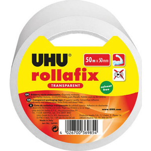 UHU ΤΑΙΝΙΑ ΣΥΣΚΕΥΑΣΙΑΣ ROLLAFIX ΑΘΟΡΥΒΗ ΔΙΑΦΑΝΗ 50MM X 50Μ