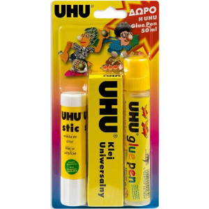 ΣΕΤ ΚΟΛΛΑ UHU STIC 21GR+ΠΑΝΤΟΚΟΛΛΗΤΗΣ 35ML+GLUE PEN 50ML