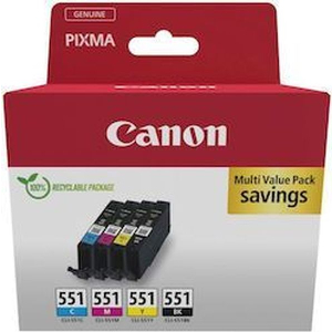 CANON ΜΕΛΑΝΙ INKJET CLI-551 CMYK CARTON PACK ΜΕ OEM:6509B015