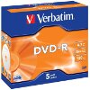 VERBATIM DVD-R 16X 4,7GB MATT SILVER JEWEL CASE 5 PACK