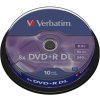 VERBATIM DVD+R DUAL LAYER 8X 8.5GB MATT SILVER CAKEBOX 10