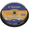 VERBATIM DVD+RW 120MIN-4,7GB 4X CAKEBOX 10