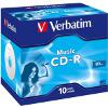 VERBATIM CD-R AUDIO 80MIN - 700MB 16X JEWEL CASE 10PCS