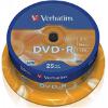 VERBATIM DVD-R 16X 4.7GB SPINDLE CAKEBOX 25PCS