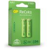 RECHARGEABLE BATTERY GP R6 AA 2100MAH RECYKO 210AAHCE-EB2 NIMH 2 PCS. PACK GP