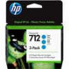 HP ΜΕΛΑΝΙ INKJET NO.712 CYAN 3-PACK ΜΕ OEM:3ED77A