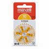MAXELL ZINK AIR BATTERY ZA10 6 PC BUTTON FOR HEARING AIDS