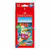 FABER-CASTELL WATERCOLOR PENCILS 12 COLORS + BRUSH