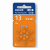 MAXELL ZINK AIR BATTERY ZA13 6PCS. BUTTON FOR HEARING AIDS