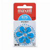 MAXELL ZINK AIR BATTERY ZA675 6PCS. BUTTON FOR HEARING AIDS