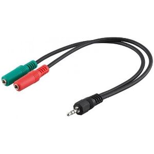 GOOBAY 50467 3.5MM AUDIO Y CABLE 0.3M