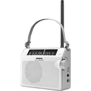 SANGEAN PR-D6 FM/AM COMPACT ANALOGUE TUNING PORTABLE RECEIVER WHITE