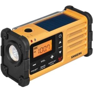 SANGEAN MMR-88 FM / AM / WEATHER / HANDCRANK / SOLAR / EMERGENCY ALERT RADIO YELLOW