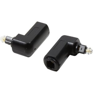 LOGILINK CA1017 TOSLINK ADAPTER 90° ANGLED 1X TOSLINK MALE - 1X TOSLINK FEMALE BLACK