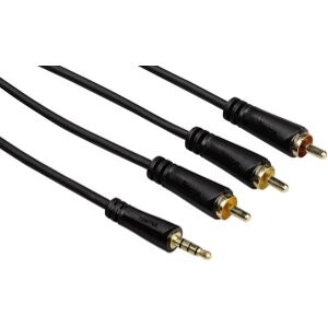 HAMA 122162 CONNECTING CABLE 3.5MM 4-PIN JACK PLUG - 3 RCA PLUGS 3M