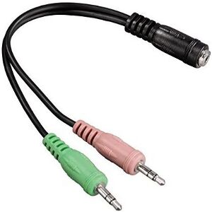HAMA 54572 JACK ADAPTER 4-PIN 3.5MM JACK SOCKET TO 2X 3.5MM JACK PLUG