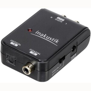 IN-AKUSTIK STAR DIGITAL AUDIO CONVERTER TOSLINK - CINCH OPTICAL ΤΟ RCA BLACK