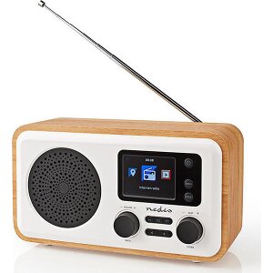 NEDIS RDIN2000WT INTERNET RADIO TABLE DESIGN BLUETOOTH/WI-FI DAB+/FM/INTERNET 2.4'' 7W