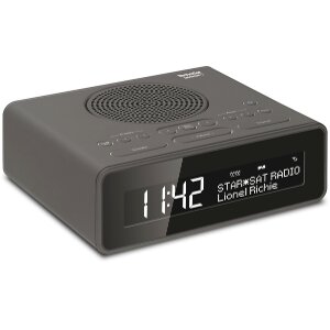 TECHNISAT DIGITRADIO 51 DAB+/FM CLOCK RADIO WITH TWO INDEPENDENT ALARMS ANTHRACITE