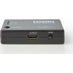 NEDIS VSWI3453BK HDMI SWITCH 3 PORTS 3X HDMI INPUT 1X HDMI OUTPUT 1080P ABS ANTHRACITE BOX