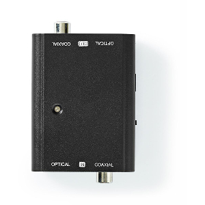 NEDIS ACON2507BK DIGITAL AUDIO CONVERTER 2-WAY CONNECTION OUTPUT:1XS/PDIF (RCA) FEMALE / 1X TOSLINK