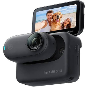 INSTA360 GO 3 BLACK(64GB) - POCKET SIZED ACTION CAMERA, WATERPROOF-4M, 2.7K, 35G, FLOW STABILIZATIΟ
