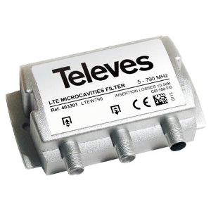 TELEVES 403301 LTE MICROCAVITIES FILTER 4G F-CONNECTORS 5-790MHZ (CH 21-60)