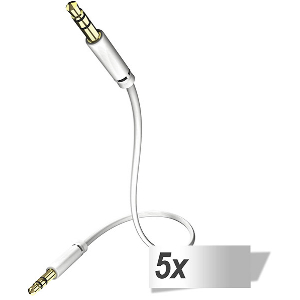 5 X IN-AKUSTIK STAR AUDIO CABLE 3,5MM 0,5M