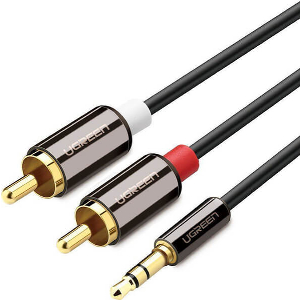 CABLE AUDIO 3.5MM M/2XRCA M 1M UGREEN AV116 10749