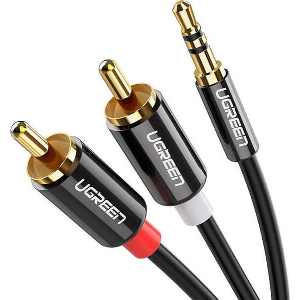 CABLE AUDIO 3.5MM M/2XRCA M 2M UGREEN AV116 10584