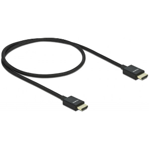 DELOCK 85384 COAXIAL HIGH SPEED HDMI CABLE 48 GBPS 8K 60 HZ BLACK 1 M