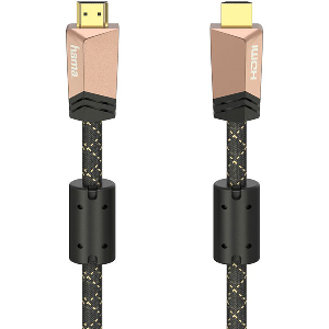 HAMA 205026 PREMIUM HDMI CABLE WITH ETHERNET PLUG - PLUG FERRITE, METAL, 3.0 M