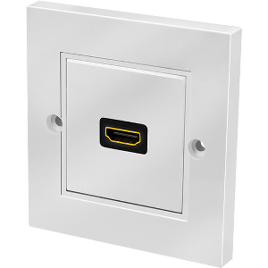 LOGILINK AH0017 HDMI WALL PLATE WITH 1X HDMI-A COUPLER 2X FEMALE WHITE
