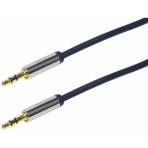 LOGILINK CA10100 AUDIO CABLE 2X 3.5MM MALE STEREO GOLD PLATED 1M DARK BLUE