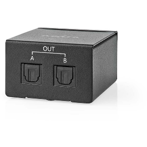 NEDIS ASPL2512BK DIGITAL AUDIO SPLITTER 2-WAY CONNECTION OUTPUT: 2X TOSLINK FEMALE BLACK