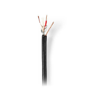 NEDIS CABR1525BK1000 MICROPHONE CABLE 2X 0.25 MM2 100 M REEL BLACK
