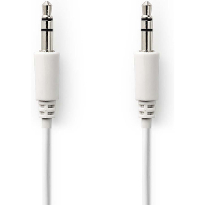 NEDIS CAGP22005WT10 STEREO AUDIO CABLE 3.5MM MALE SLIM - 3.5MM MALE SLIM 1M WHITE