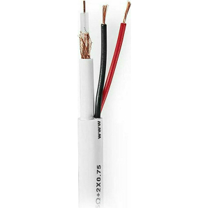 NEDIS SCGR90300WT100 SECURITY CABLE ON REEL 0.61 + 2X 0.38 100M WHITE