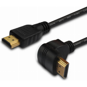 SAVIO CL-108 HDMI (M) V2.0 CABLE COPPER, ANGLED 1.5M BLACK