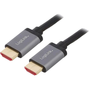 LOGILINK CHA0105 HDMI CABLE A/M TO A/M 8K/60 HZ ALU BLACK GREY 2M