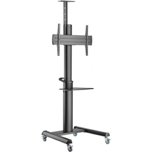 GEMBIRD ALUMINUM TV FLOOR STAND WITH CASTER WHEELS 37-70 BLACK TVS-70T-02