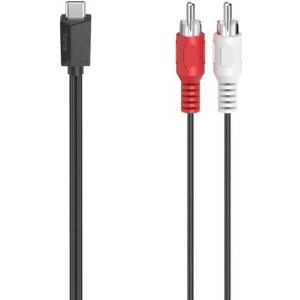 HAMA 200730 AUDIO CABLE, USB-C PLUG - RCA PLUG, STEREO, 1.50 M