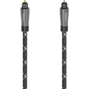 HAMA 205140 AUDIO OPTICAL FIBRE CABLE ODT PLUG (TOSLINK) METAL 3M