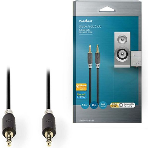NEDIS CABW22000AT100 STEREO AUDIO CABLE 3.5 MM MALE - 3.5 MM MALE 10 M ANTHRACITEC