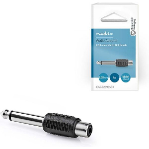 NEDIS CAGB23935BK MONO AUDIO ADAPTER 6.35MM MALE - RCA FEMALE BLACKP